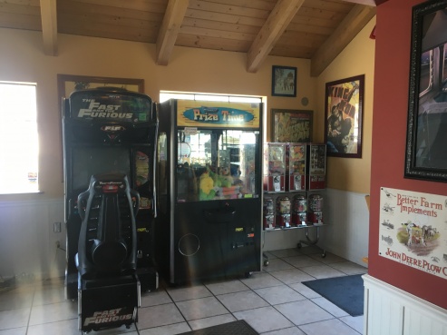 Arcades and games in the restaurant