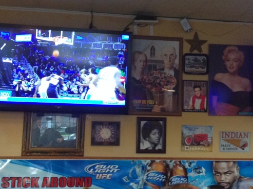 Sports on TV in the restaurant